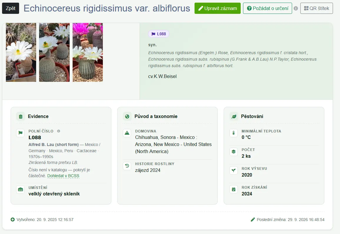 Karta rostliny
